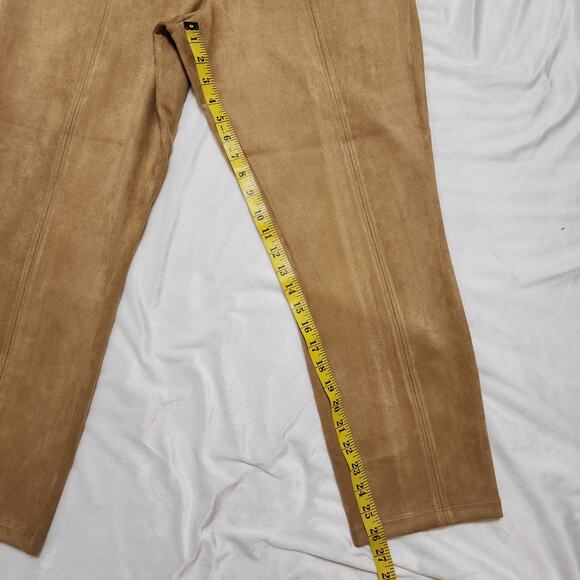 NWT Marc New York Andrew Marc Faux Suede Pull-On Pants, Camel, Size X-Large - Picture 7 of 8